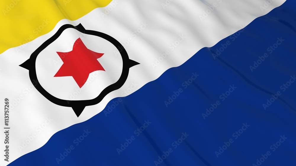 Bonaire Flag HD Background Flag of Bonaire 3D Illustration Stock