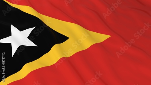 Timorese Flag HD Background - Flag of East Timor 3D Illustration photo