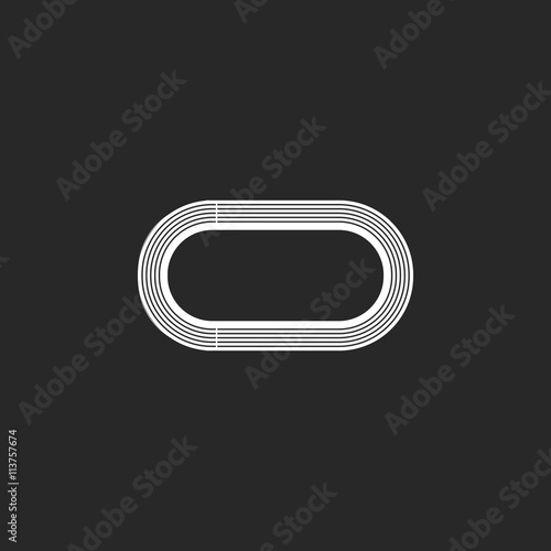Playground track athletics track sign simple icon on background
