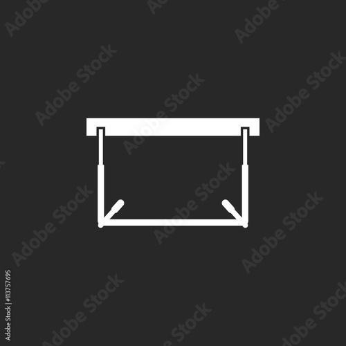 Athletics hurdle sign simple icon on background