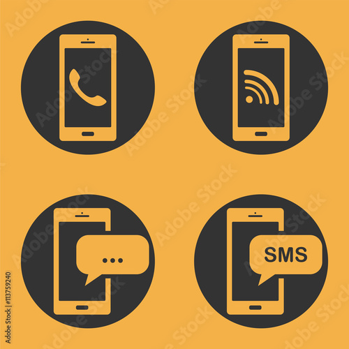 Communication icons.