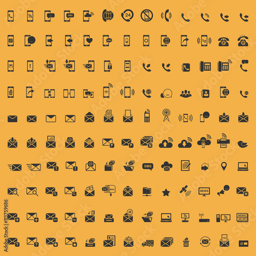 Communication icons.