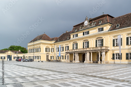 Front of Blauer Hof or Blue Court at Castle Square in Laxenburg near Vienna, Lower Austria