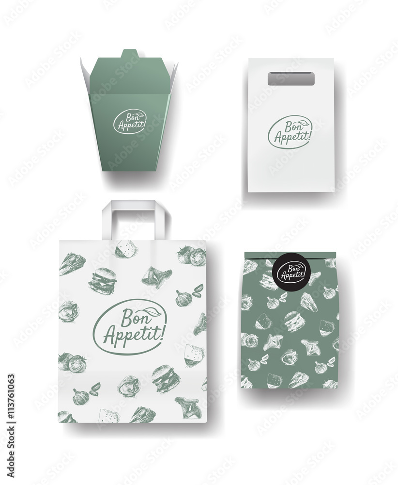 Vector restaurant cafe set Vector restaurant cafe set