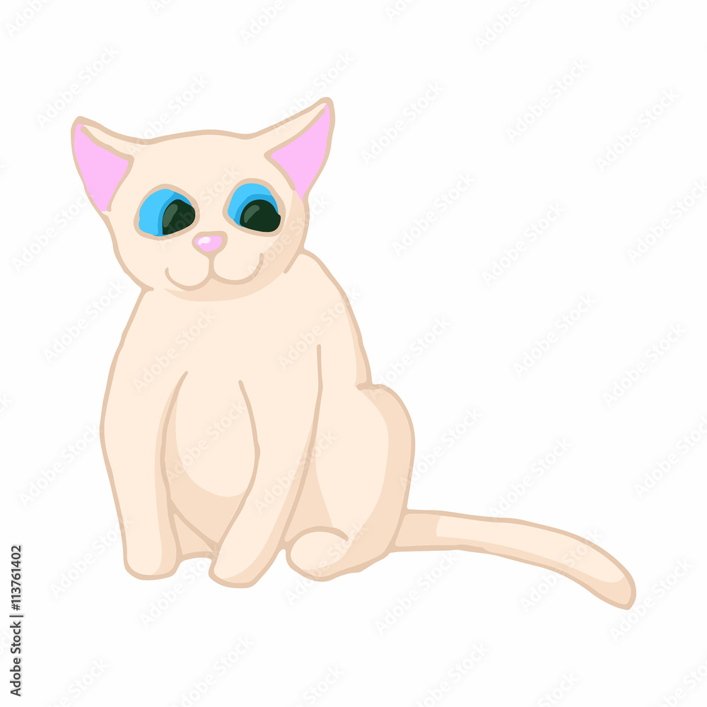 Cat icon, cartoon style Cat icon, cartoon style
