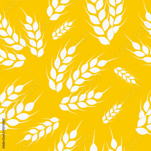 Wheat white-gold pattern vector