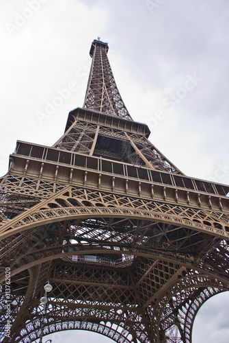 View from below of Eiffel Tower, Paris photo