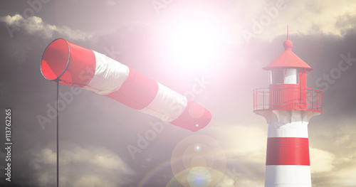 Windfahne bei Sturmwind