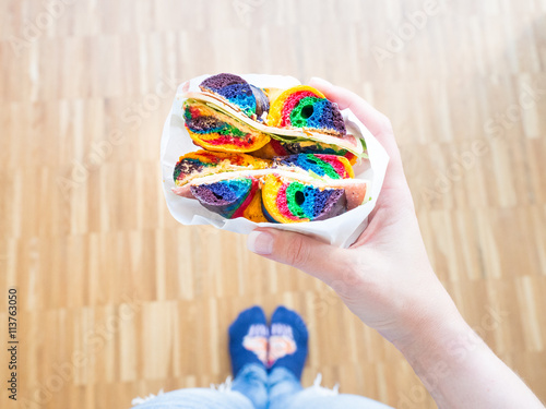 Rainbow Bagels