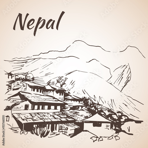 A mountain village in Nepal - Annapurna Circuit