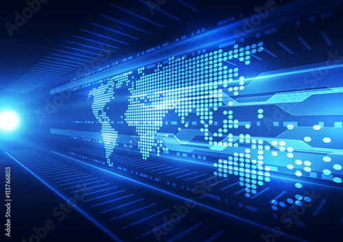 vector digital global technology concept, abstract background