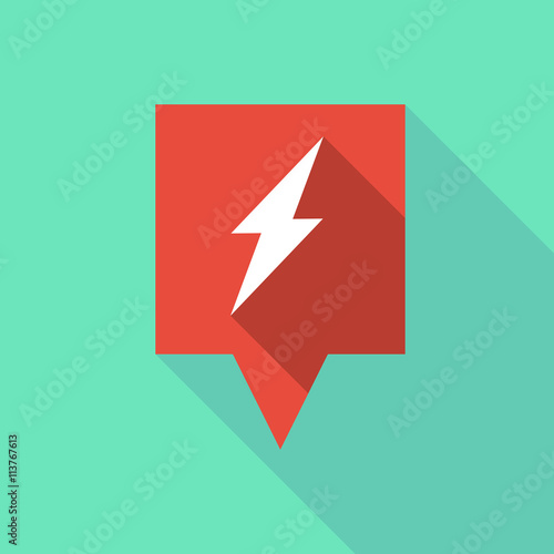 Long tooltip icon with a lightning