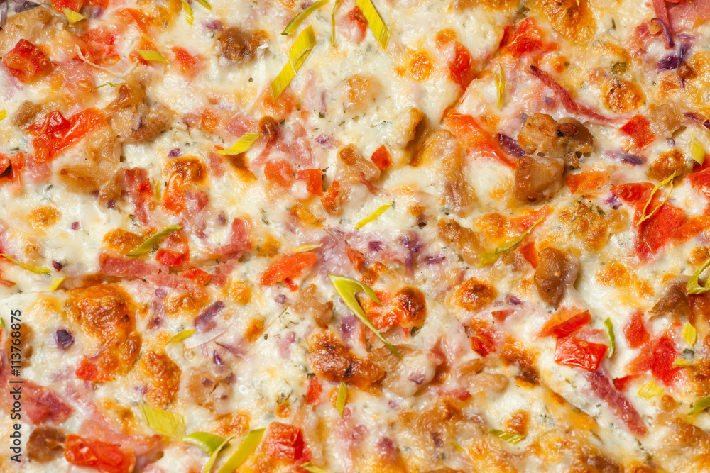 Pizza toppings background Pizza toppings background