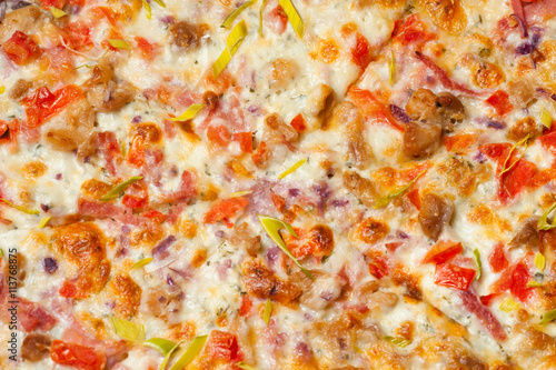 Pizza toppings background