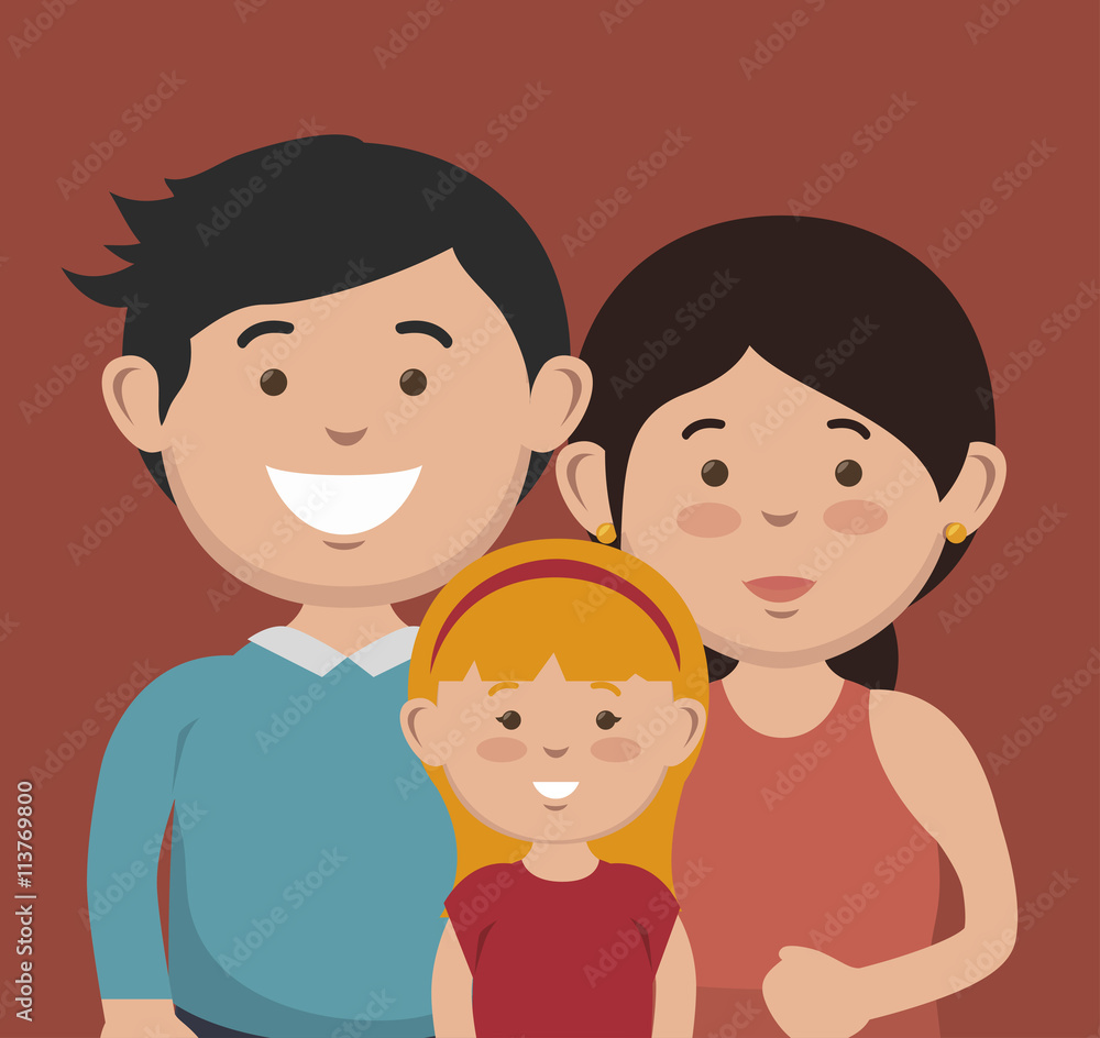 happy family design, vector illustration eps10 graphic 