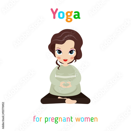 Pregnant woman practicing yoga