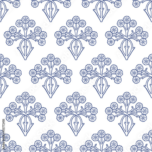 Vector floral seamless pattern