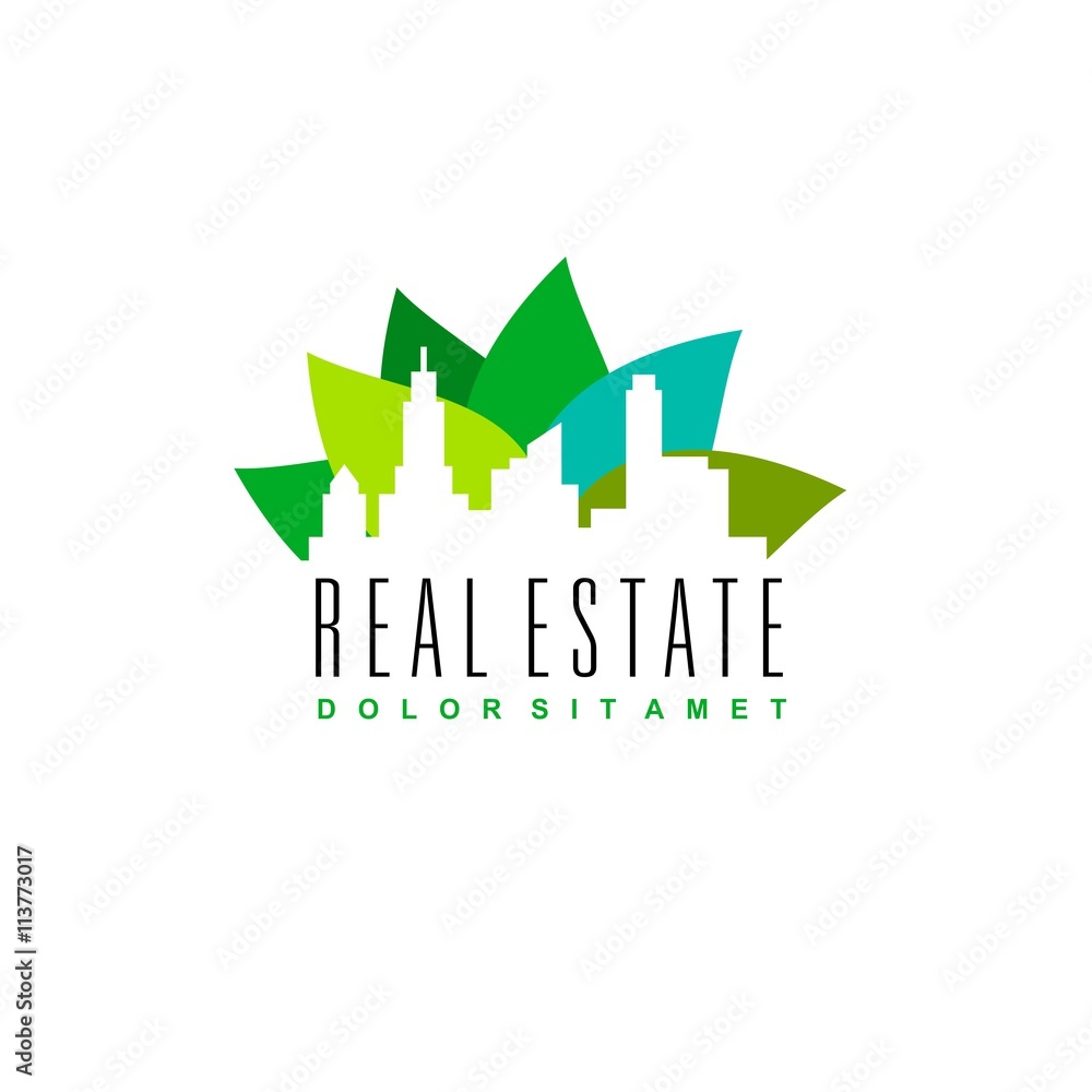 Logo template real estate, Clean, modern and elegant style design Logo template real estate, Clean, modern and elegant style design