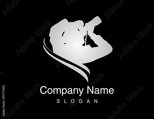 photographer logotype black background
