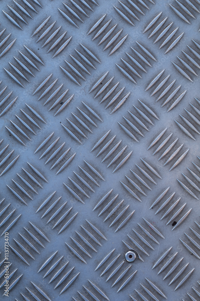Non-slip industrial steel metal flooring, shot from above, flat Non-slip industrial steel metal flooring, shot from above, flat