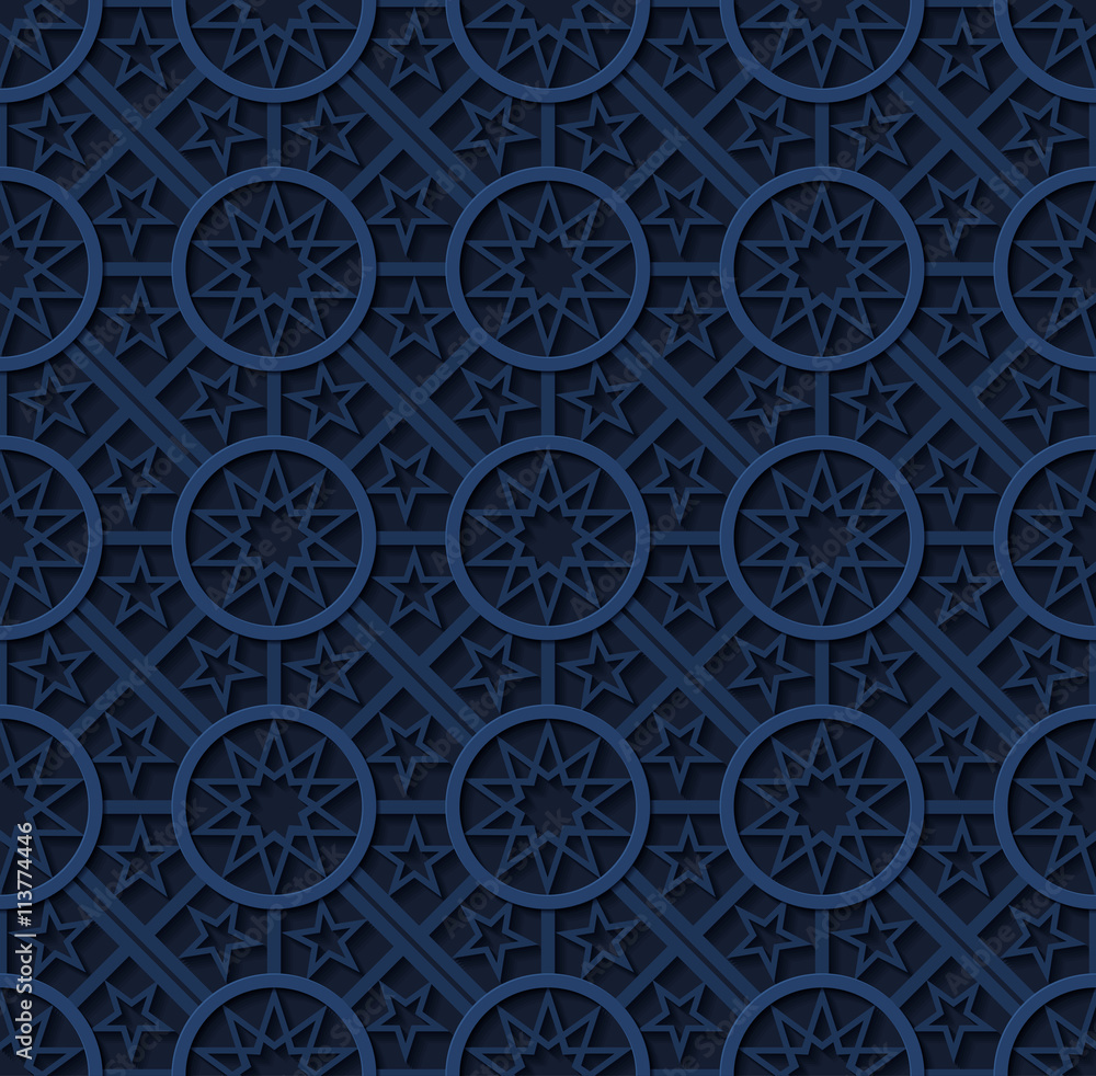 illustration seamless pattern, arabesque background