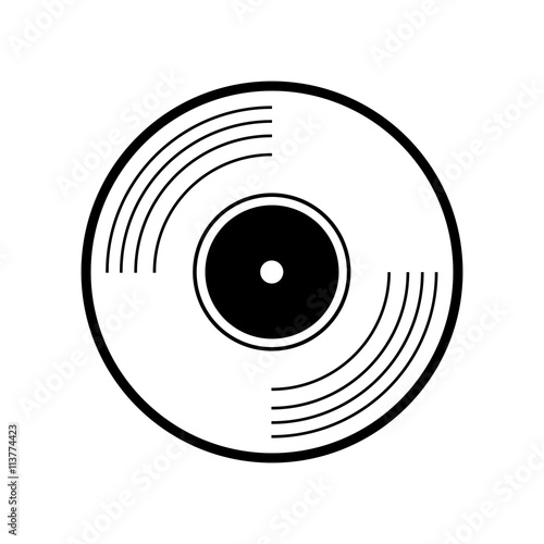 vinyl design. Music and sound icon. vector graphic