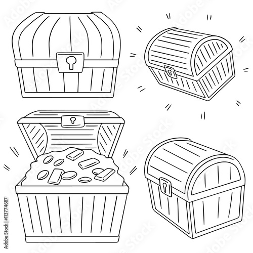 vector set of treasure