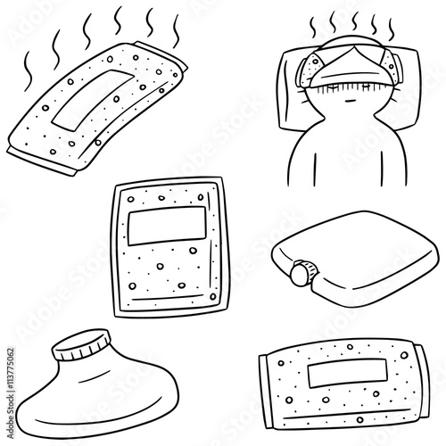 vector set of cold pack