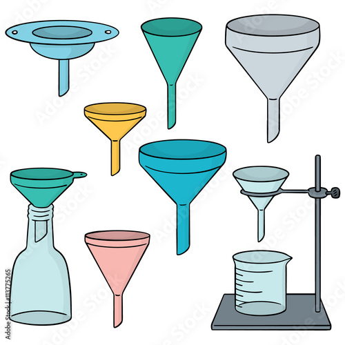 vector set of funnels