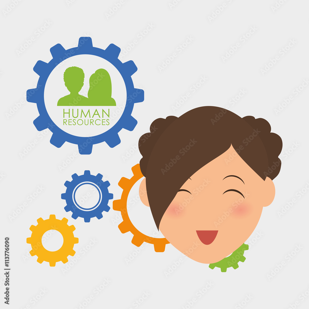 Human resources design. Person icon. Isolated illustration Human resources design. Person icon. Isolated illustration