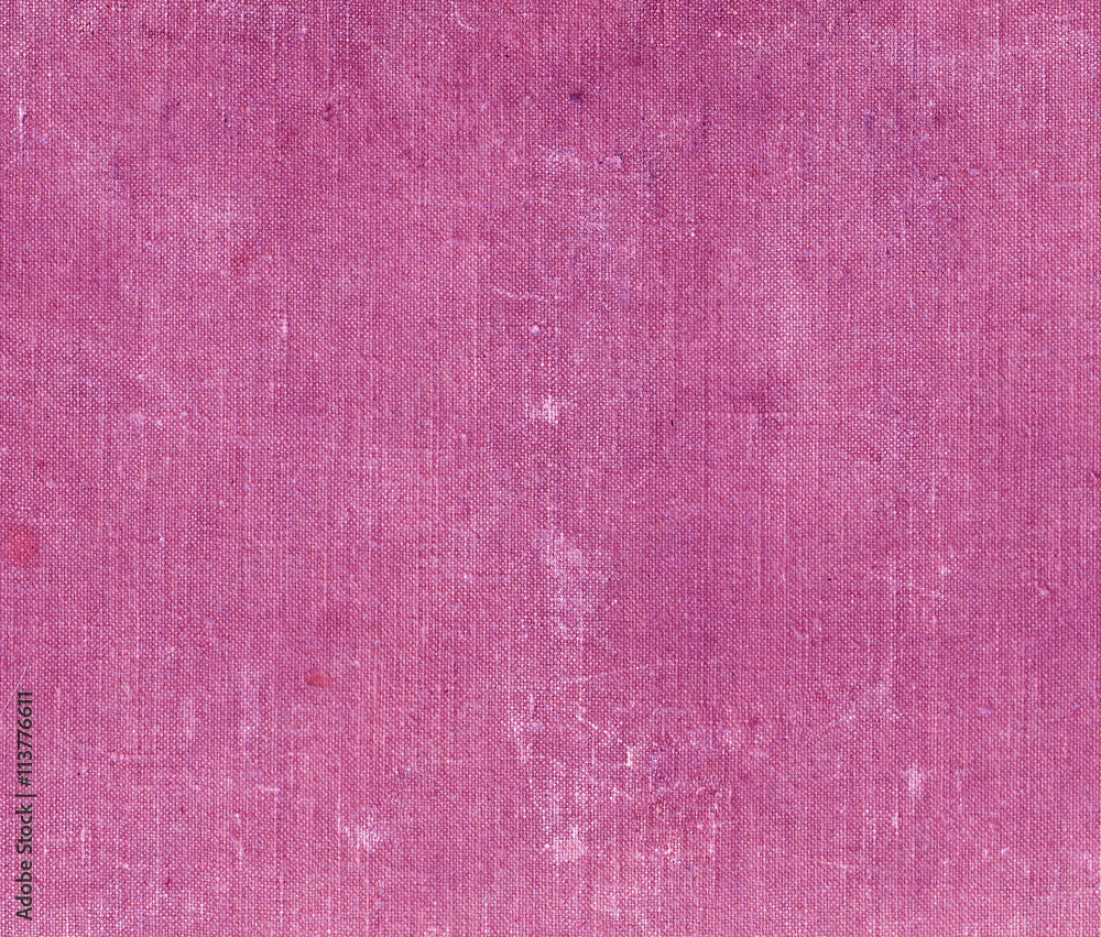 Fototapeta premium Weathered pink canvas texture.