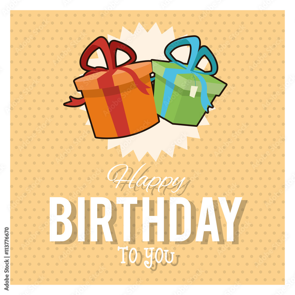 Happy Birthday design. gift icon. Colorfull graphic Stock Vector ...