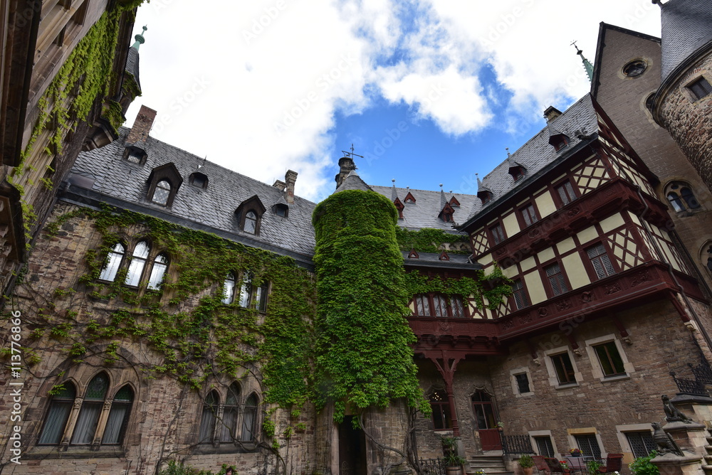 Obraz premium Wernigerode, der Innenhof des Schlosses