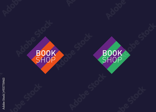 Developing creative logo bookstore