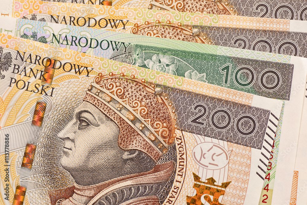 Fototapeta premium Polskie pieniądze.