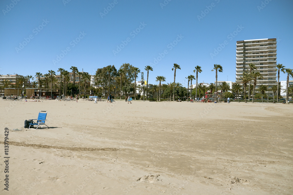 Sunny day on beach