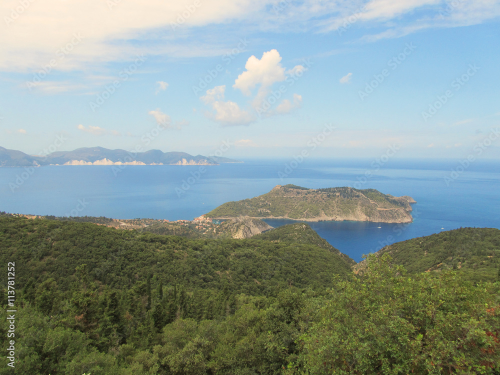 View of Assos peninsula, Cephalonia or Kefalonia, Greece