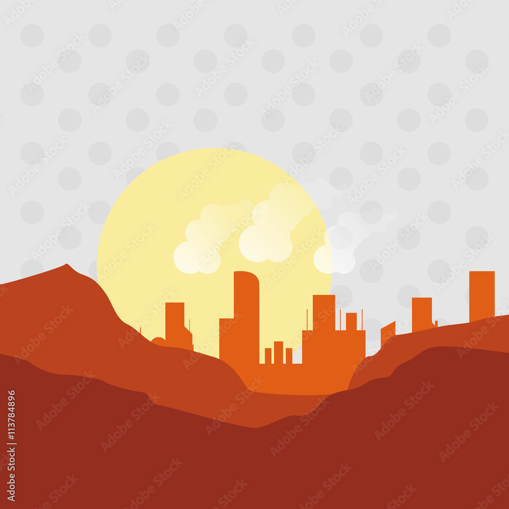 Industry design. Factory icon. Flat illustration Industry design. Factory icon. Flat illustration