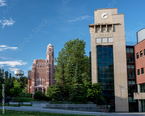 Building on U of I campus and water tower Idaho