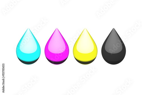 Ink Liquid Drop  CMYK