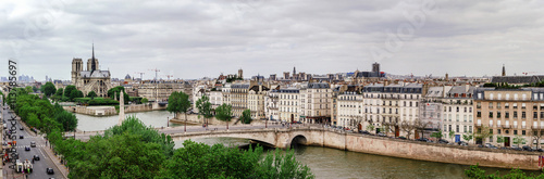 Seine river in Paris, panoramic view