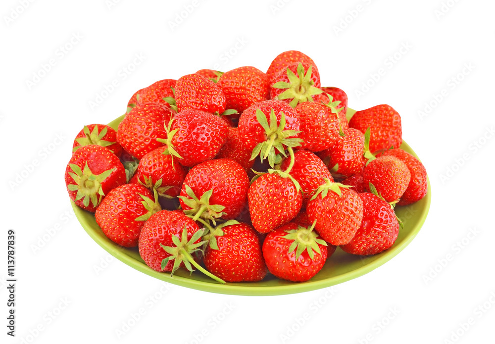 Strawberry on plate Strawberry on plate