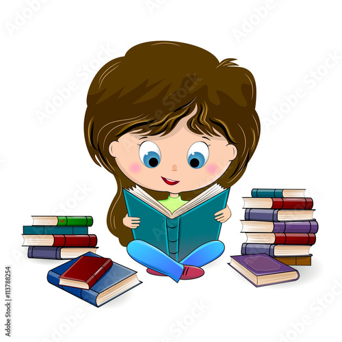 Girl reading a book