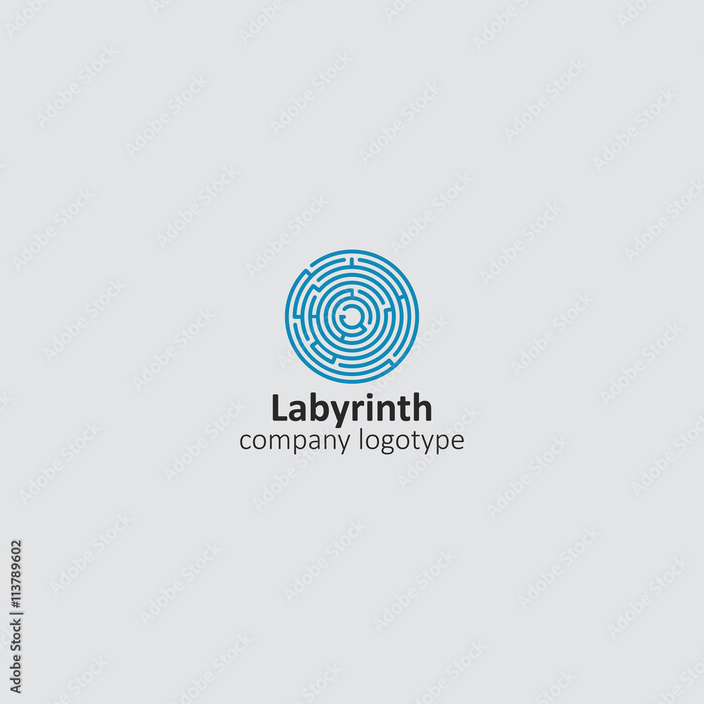 Round Labyrinth. Logo Icon Design Template Elements. Concept For Your Logo. Vector Illustration. Round Labyrinth. Logo Icon Design Template Elements. Concept For Your Logo. Vector Illustration.
