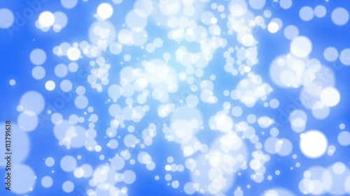 bright flashy motion background falling bubbles blue