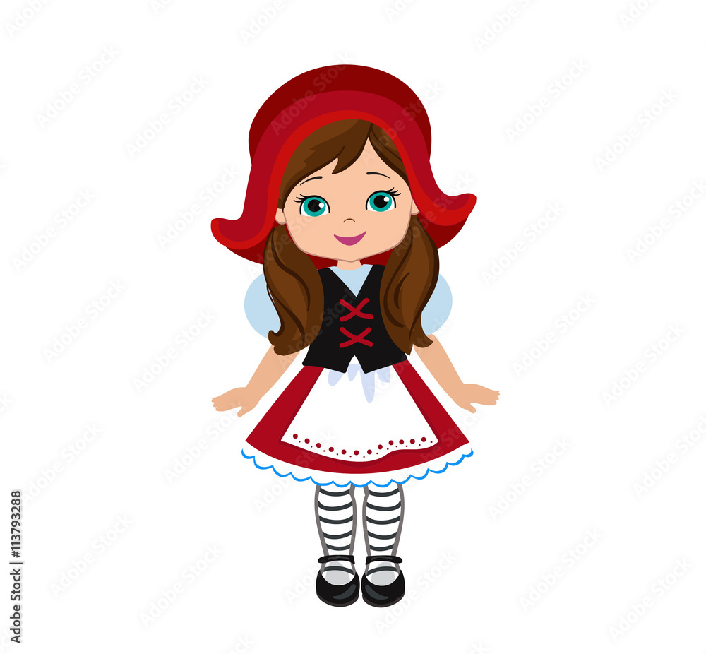 Illustration of little red riding hood Illustration of little red riding hood
