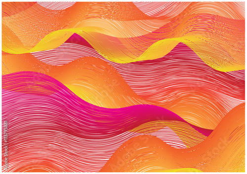 bright vector waves background