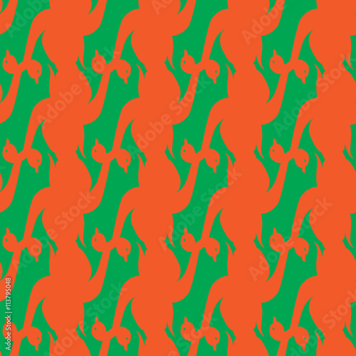 Swan colorfull bright seamless pattern