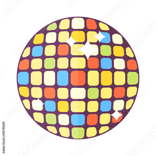 Disco ball vector illustration.