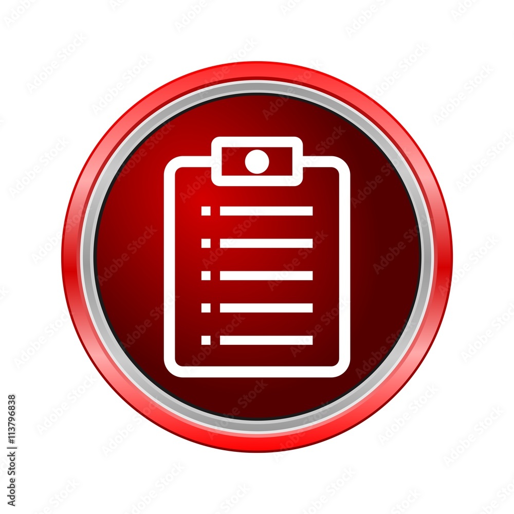 Checklist icon, Internet button on white background Checklist icon, Internet button on white background